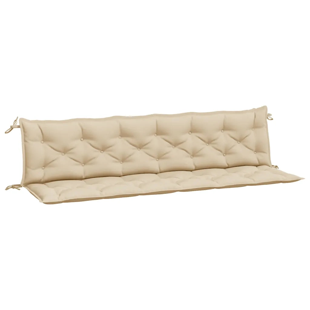 Cuscini Panca da Giardino 2pz Beige 200x50x7cm Tessuto Oxford 361738