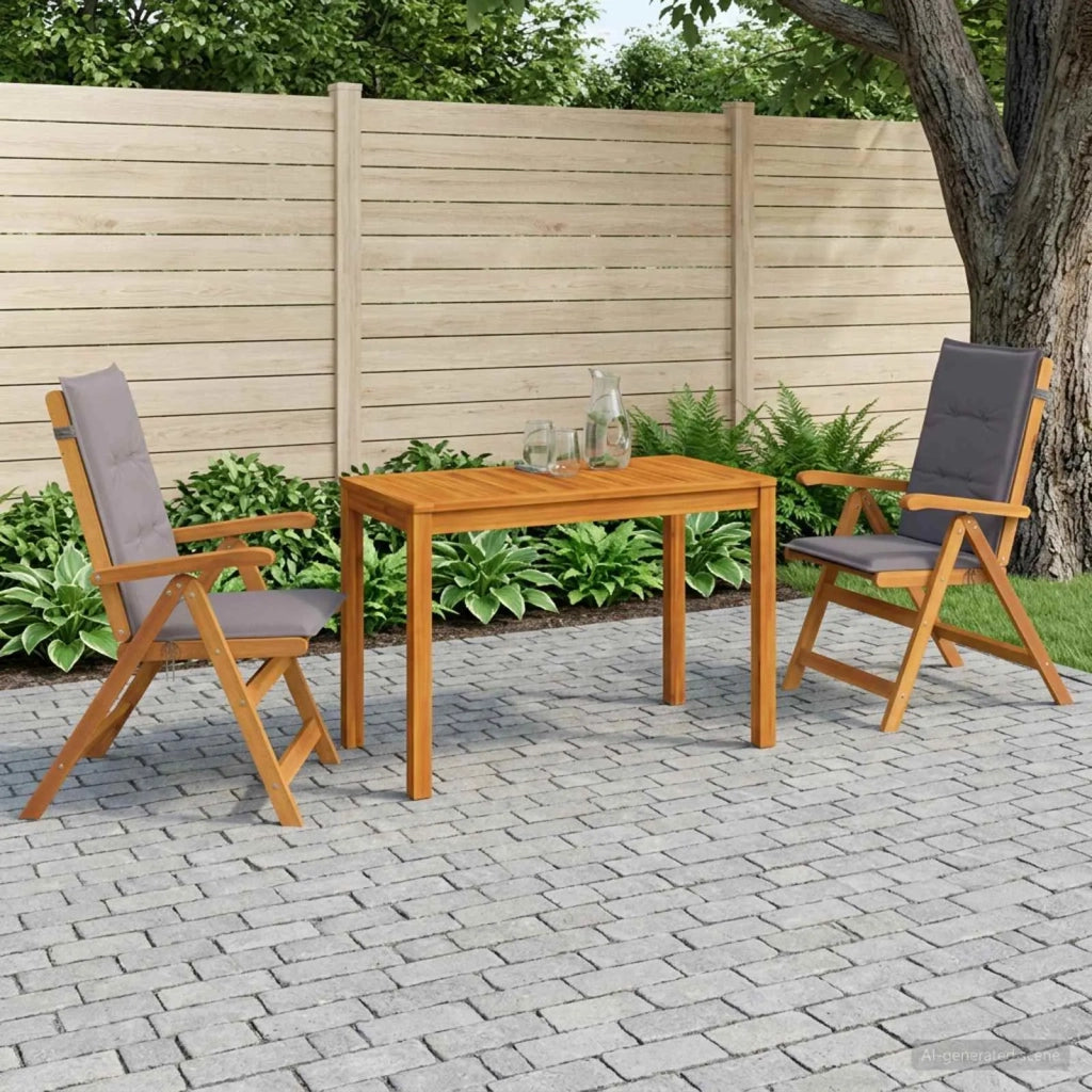 Set da pranzo da giardino 3 pezzi 3 pz Naturale 3434603