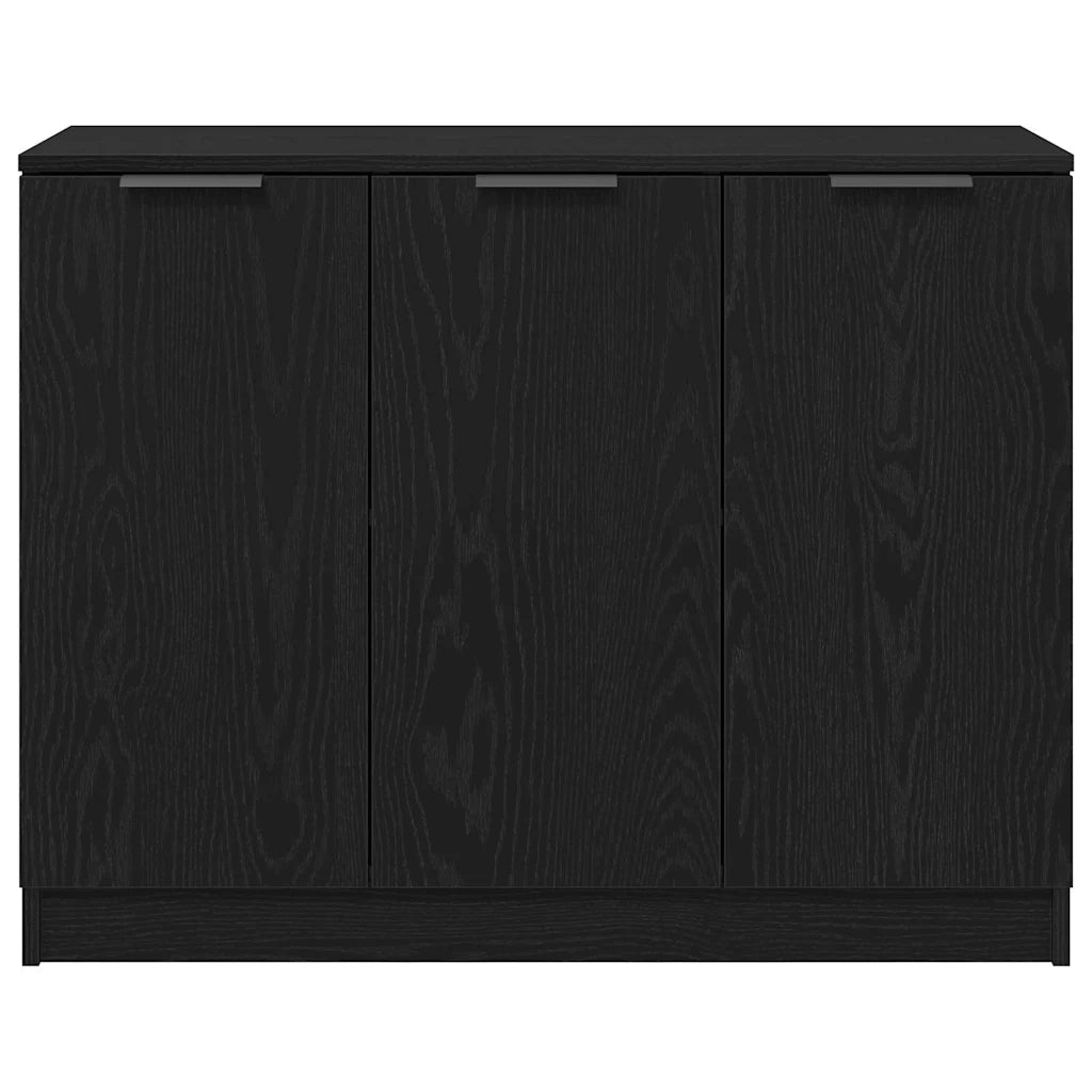 Credenza-Buffet-Armadio da cucina Rovere Nero 90,5 x 30 x 70 cm Legno multistrato