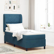 Letto a molle con materasso Blu Scuro 200 x 80 cm Velluto 3340956