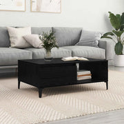 vidaXL Tavolino da salotto Rovere nero 90 x 60 x 35 cm