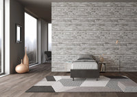 Letto 1 Piazza e Mezzo Sommier 120x200 cm con Rete Azelia Grigio