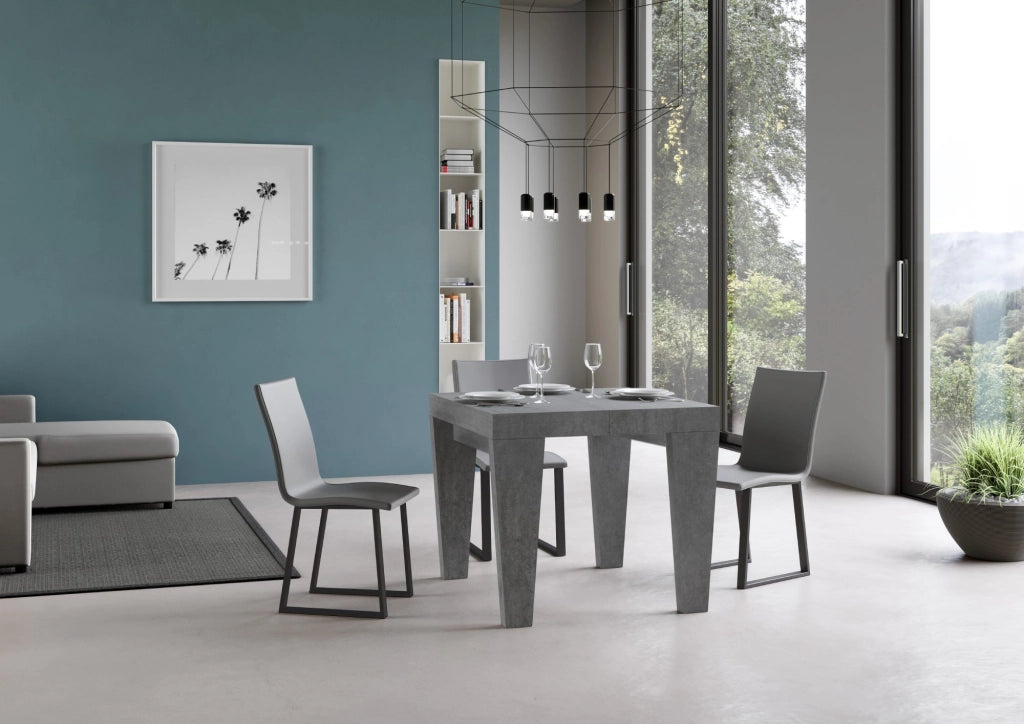 Tavolo allungabile 90x90/246 cm Pimbo Premium Cemento
