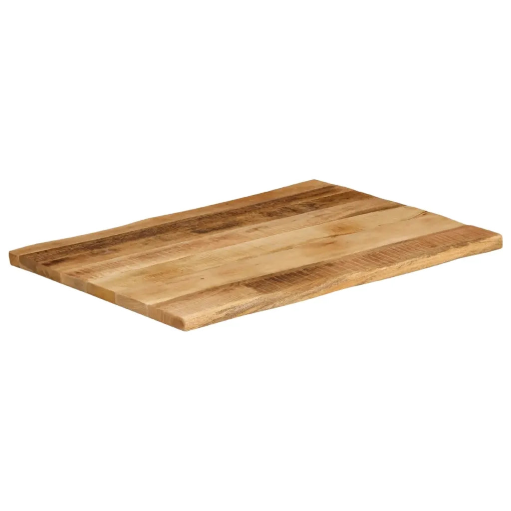 Piano Tavolo Bordi Vivi 90x60x3,8cm Legno Massello Mango Grezzo 370693