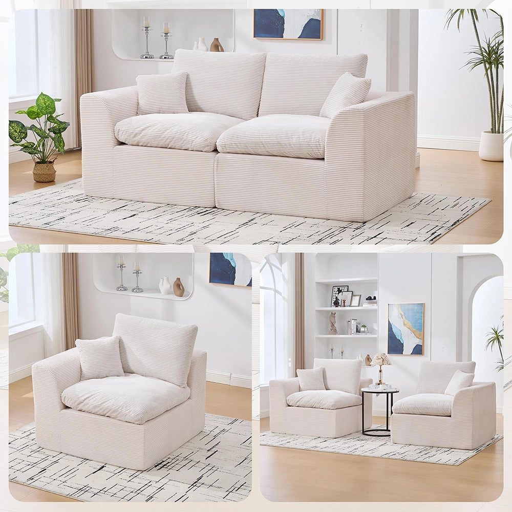 Divano moderno due posti - Xylo - Tessuto, minimalista, stile nordico