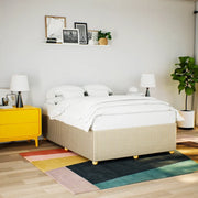 vidaXL Giroletto senza Materasso Crema 140x200 cm in Tessuto