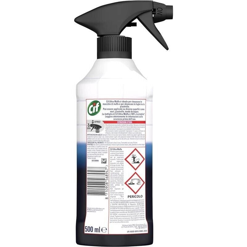 CIF SPRAY SET 12 PZ ANTIMUFFA CON POTERE SBIANCANTE FORMATO DA 500 ML L'UNO