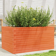Fioriera Giardino-Vaso da Esterno-Contenitore per Piante Marrone Cera 90x60x45,5cm Legno Massello Pino