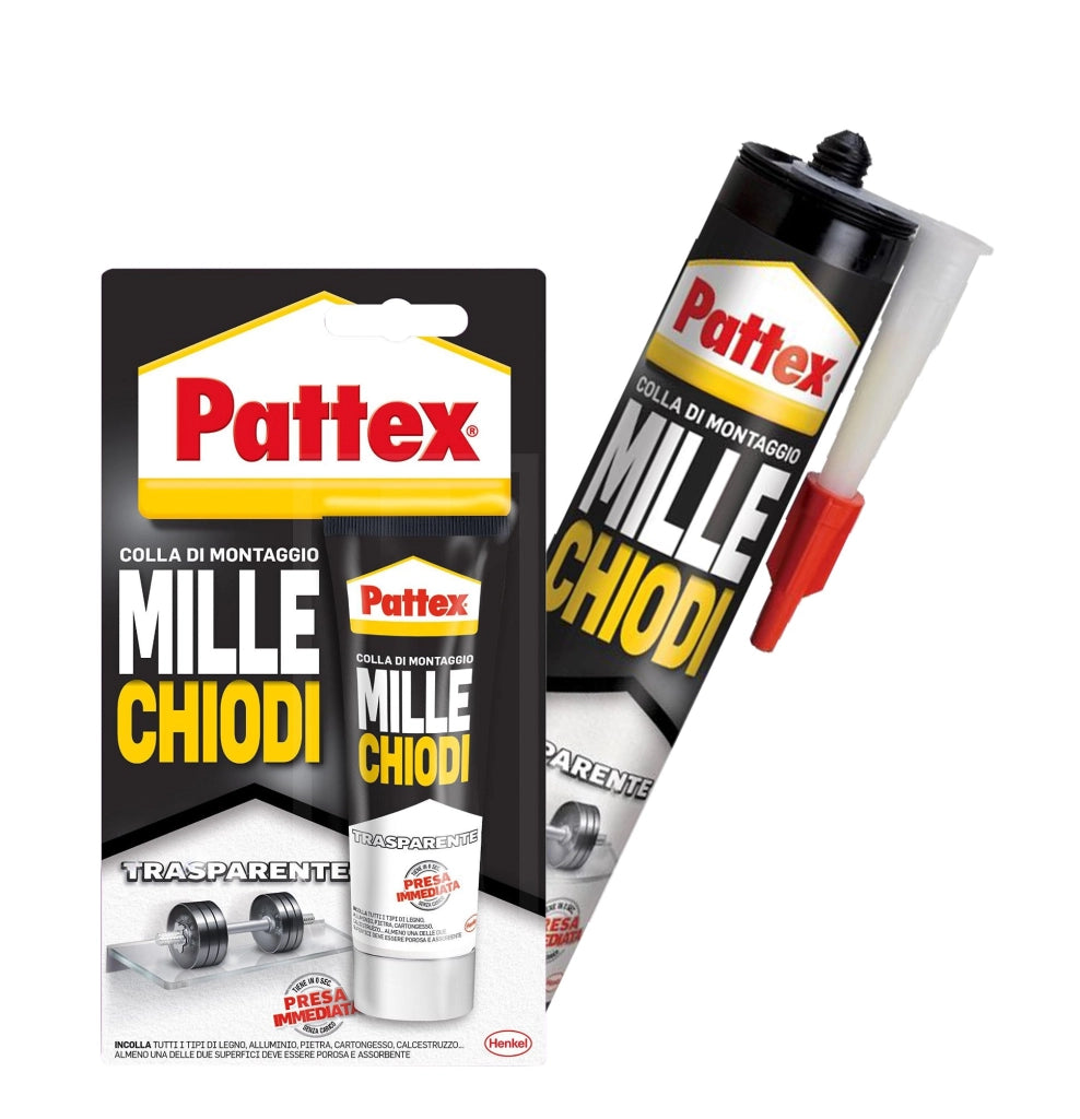 COLLA DI MONTAGGIO 'MILLECHIODI' TRASPARENTE 40 gr - PATTEX