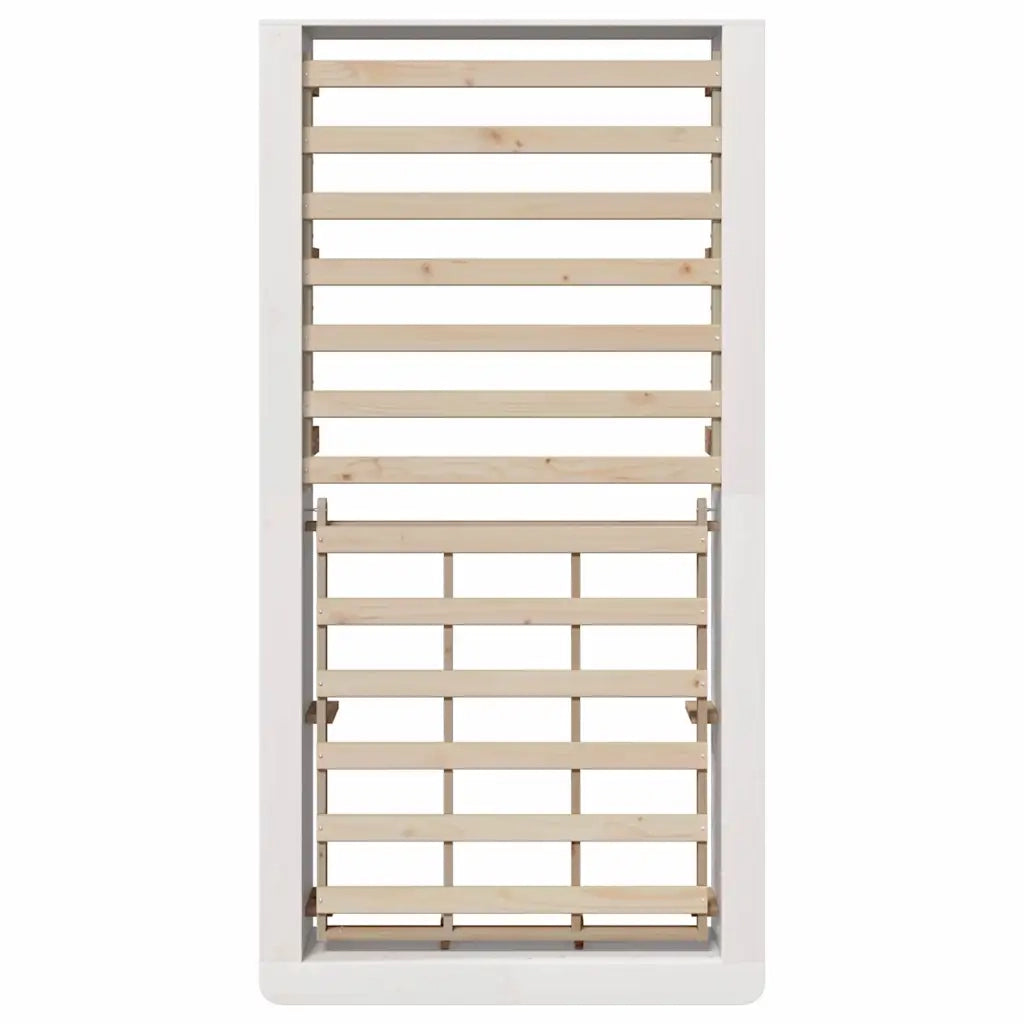 Struttura del letto Bianco 100 x 200 cm Pino massello 3385731