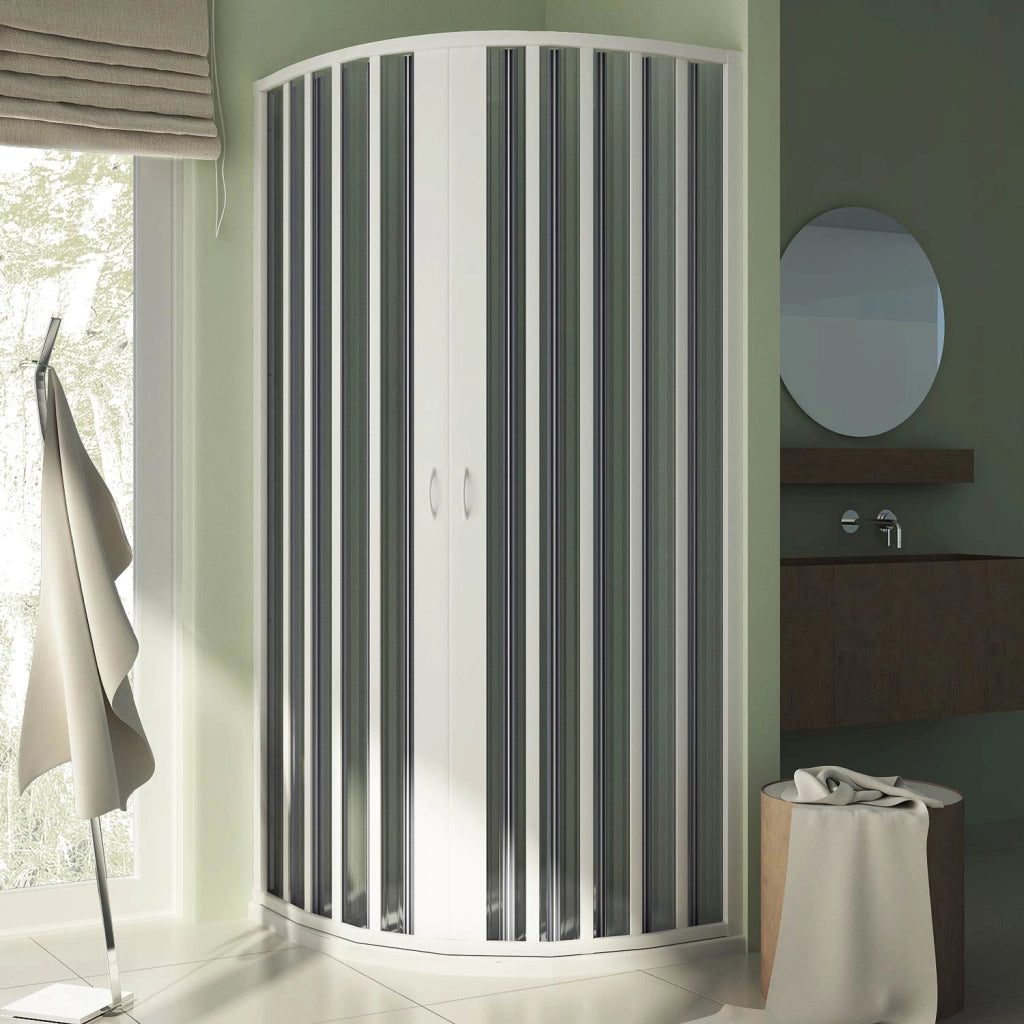 Box Doccia Semicircolare 75x75 CM H185 Raggio 55 PVC mod. Sharp Centrale