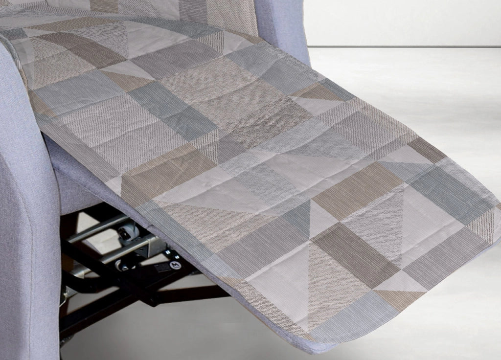Copripoltrona Reclinabile Trapuntata Atene Poltrona Relax Astratta Linea Pensieri Delicati - Poltrona - Beige