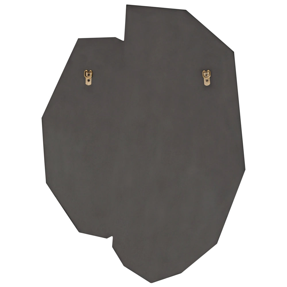 Specchio da parete di forma irregolare in vetro e MDF rosa dorato stile moderno