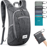 Borsa da viaggio compatta, 10/15 l, pieghevole, leggera, ripiegabile, borsa per un giorno, viaggi, outdoor, escursioni, borsa a tracolla, nera, 15Liters, borsa per un giorno