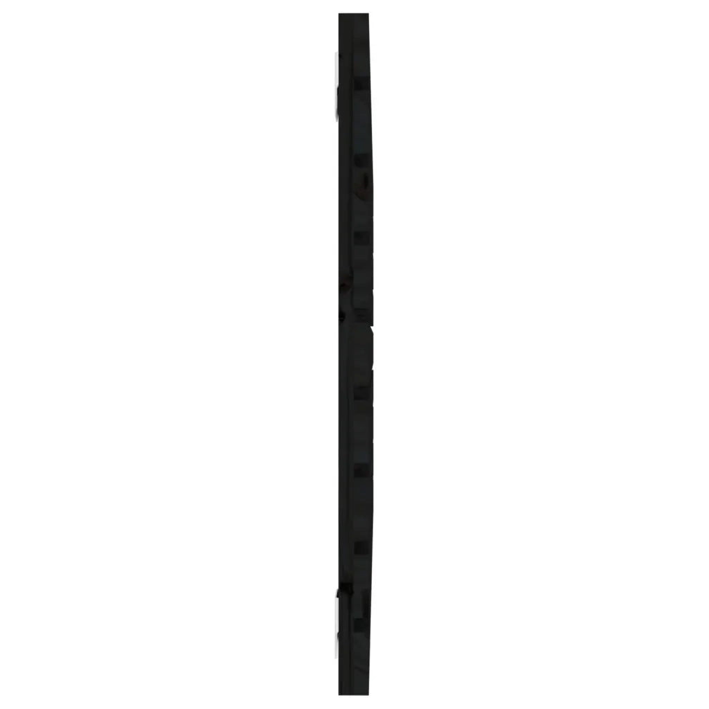 Testiera da Parete Nera 96x3x63 cm in Legno Massello di Pino
