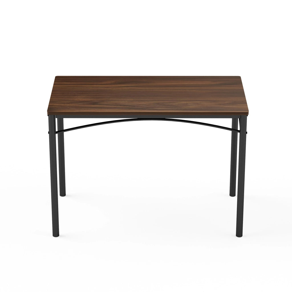 Tavolo da pranzo per 4 persone con 4 sedie salvaspazio industriale in truciolare e acciaio noce 110 × 60 × 76,5 cm