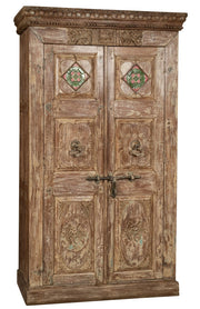 Biscottini Stipo Libreria in legno massiccio con porta antica Molto solido spazioso