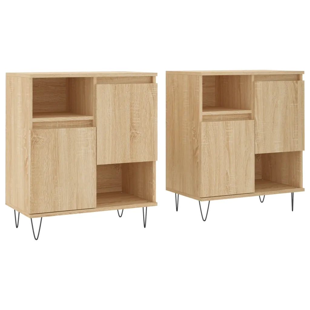 Credenze 2 pz Rovere Sonoma in Legno Multistrato 3190128