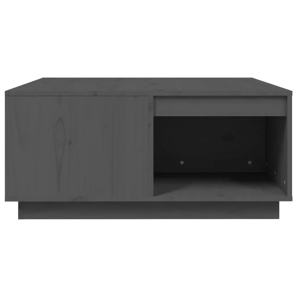 Tavolino da Salotto Grigio 80x81x36,5 cm Legno Massello di Pino 814526