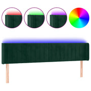 Testiera | Testata a LED Verde Scuro 203x16x78/88 cm in Velluto