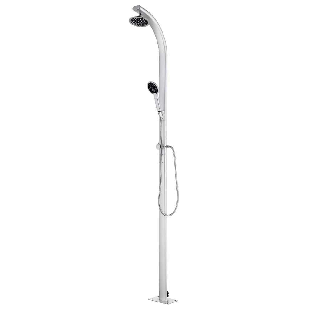 Doccia da giardino con base 220 cm alluminio marrone 02_0042045