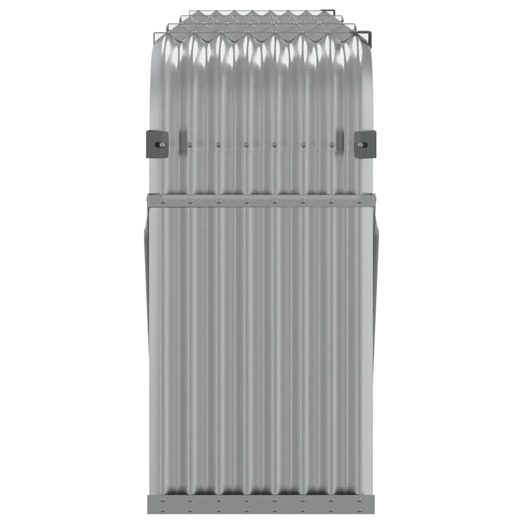 Portaceppi Grigio Chiaro 234x45x100 cm in Acciaio Zincato 364555