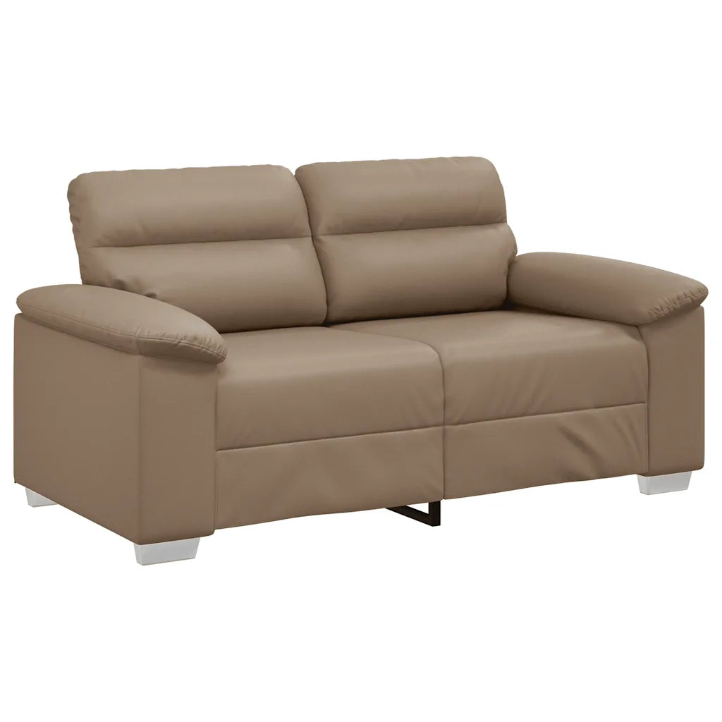Divano a 2 posti Cappuccino 160x81x84 cm in similpelle 4105336