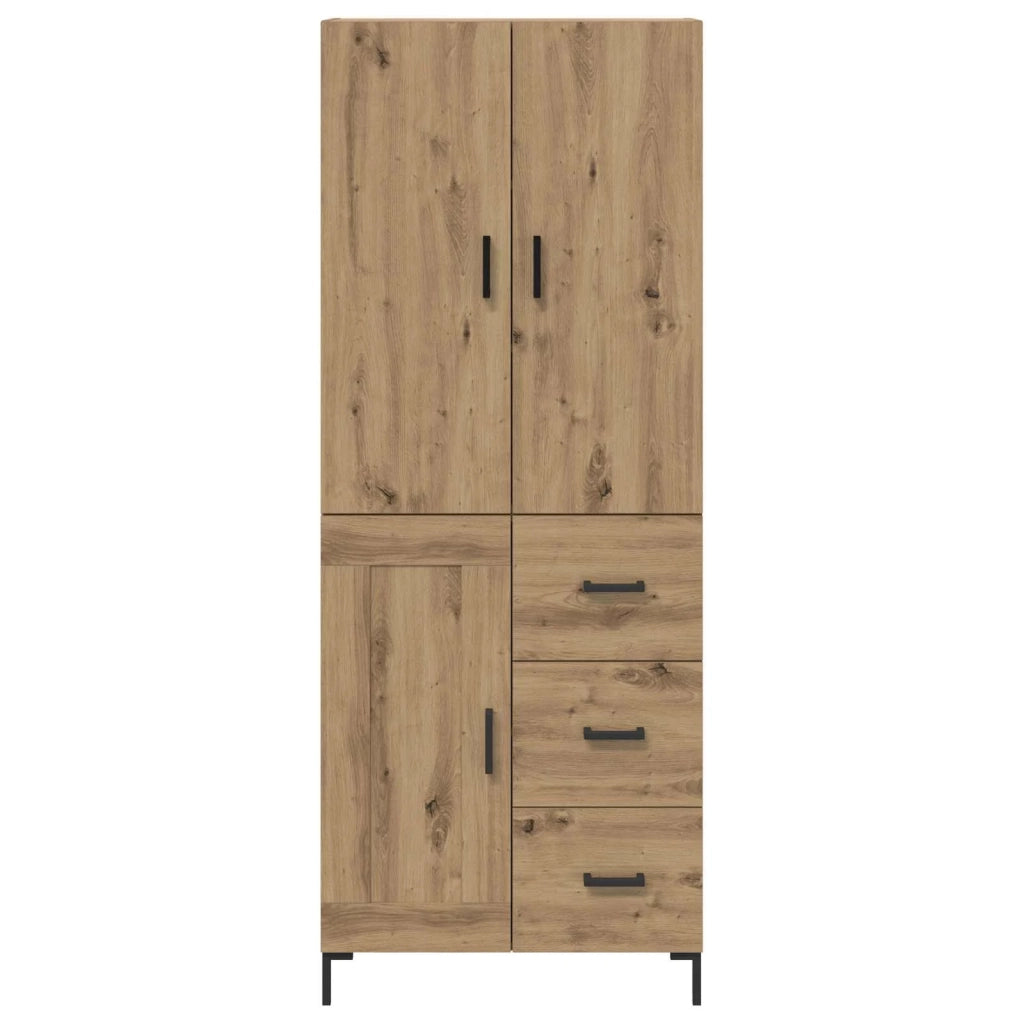 Credenza | Madia | Buffet da pranzo | Armadio da pranzo con cassetto Rovere artigianale 69,5 x 34 x 180 cm