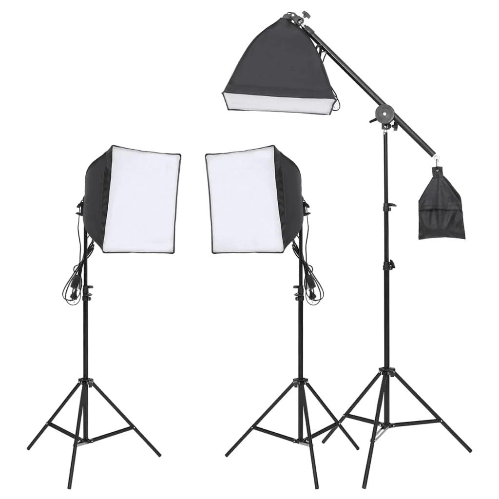 Kit di illuminazione da studio con treppiede e softbox bianco 02_0042391