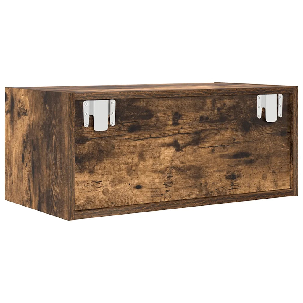 Mobili TV 2 pz Rovere Fumo 60x31x25,5 cm Legno Multistrato 861499