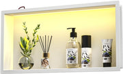 Spazzolino per docce a LED RGB - Acciaio inossidabile - 60 cm x 30 cm - Finitura cromata - Docce a nicchia - Adatto per la stanza da bagno