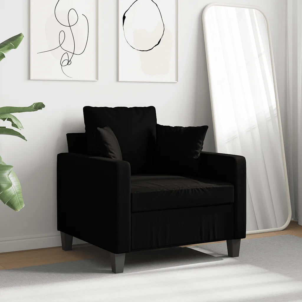 Divano Sedia-Poltrona Nera 60 cm in Tessuto 889952
