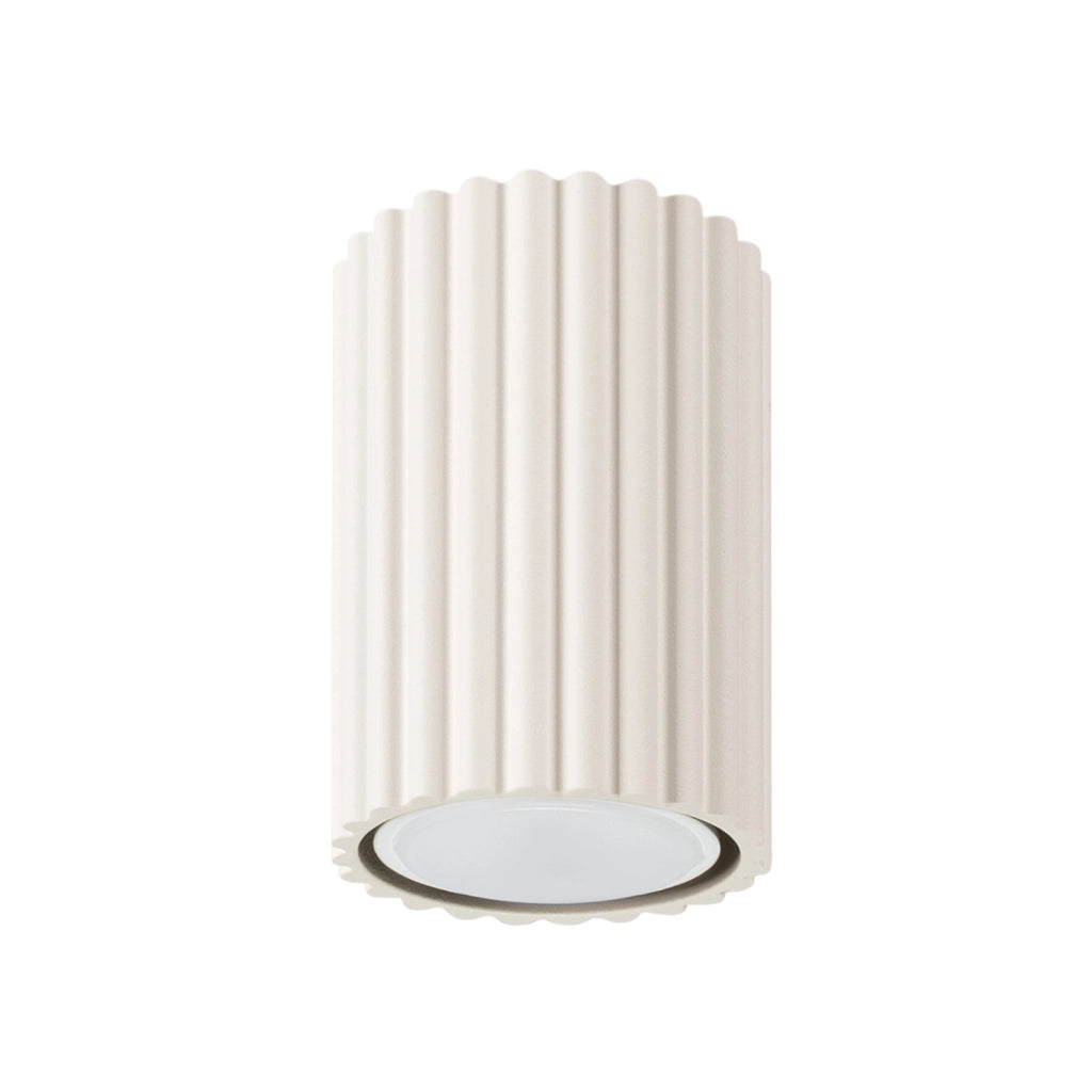 Spot soffitto moderno beige tondo 10cm GU10 GRAVIO