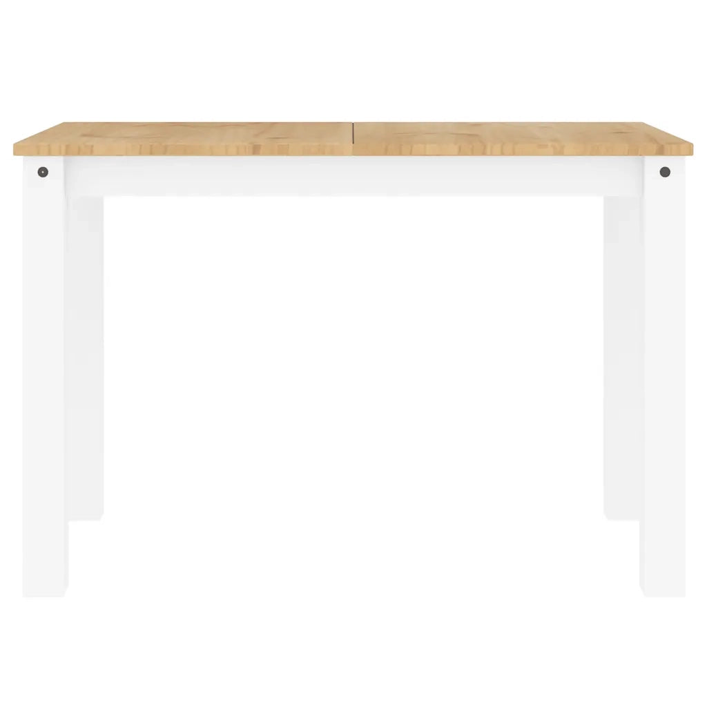Tavolo da Pranzo Panama Bianco 117x60x75 cm Legno Massello Pino