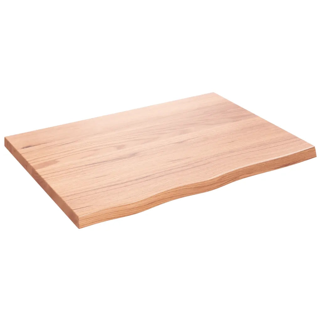 Ripiano Muro | Scaffale a Parete | Mensole Parete Marrone 80x60x(2-4) cm Massello Rovere Trattato