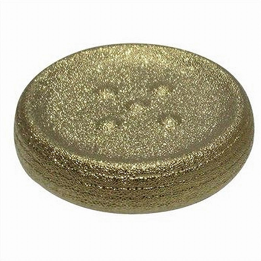 Trade Shop - Piattino Porta Sapone Saponetta Dorato Rigato Accessorio Arredo Per Bagno 59936 -