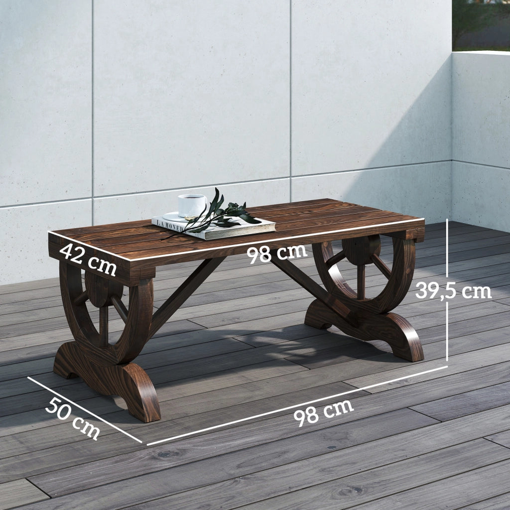 Banc de jardin en bois ¨C zephmum ¨C marrone