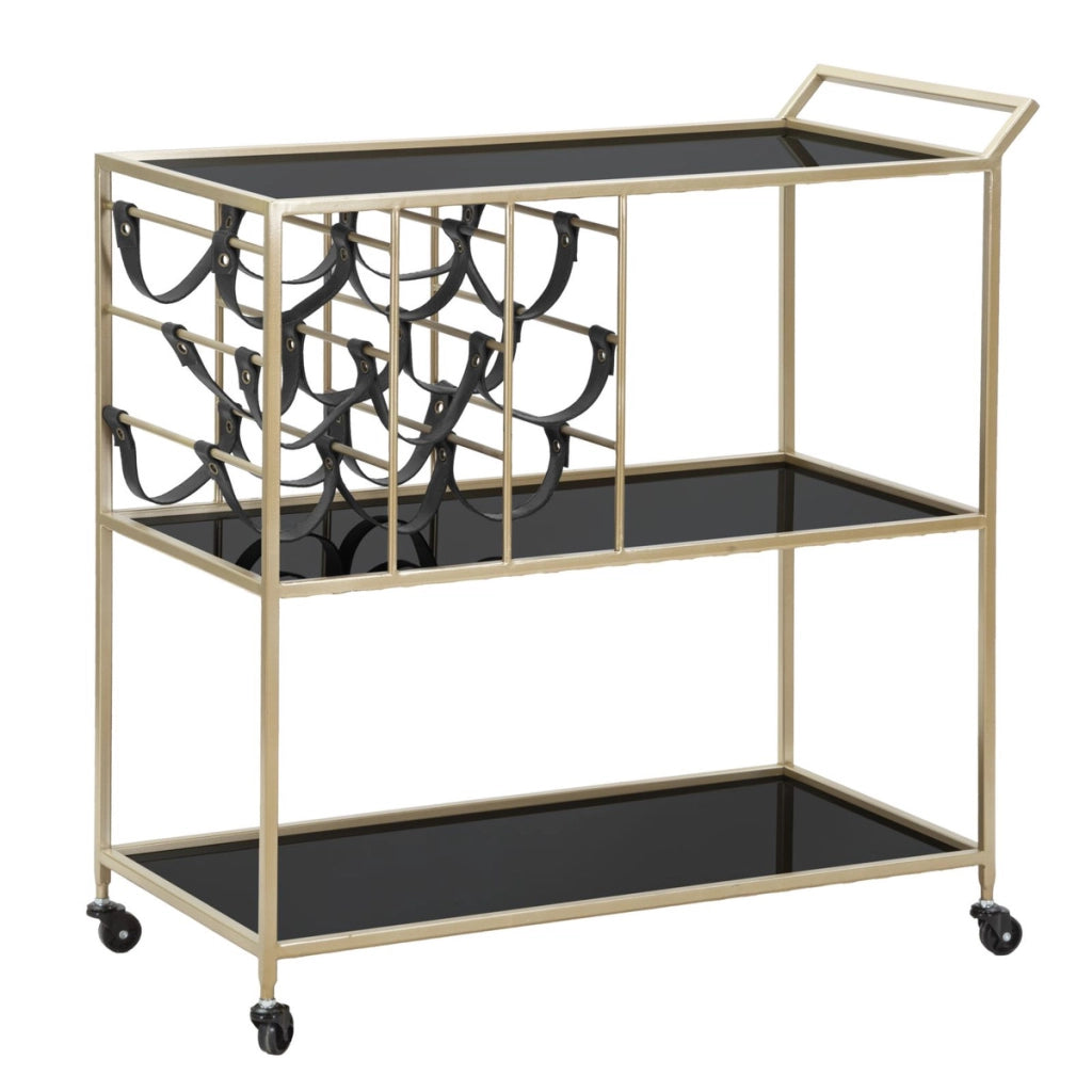 Carrello VKH5, Nero, Metallo, 79x39,5x82 cm
