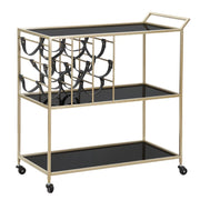 Carrello VKH5, Nero, Metallo, 79x39,5x82 cm