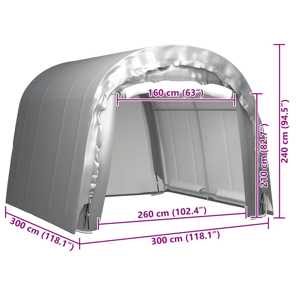 Tenda Capannone 300x300 cm in Acciaio Grigio  cod mxl 65790