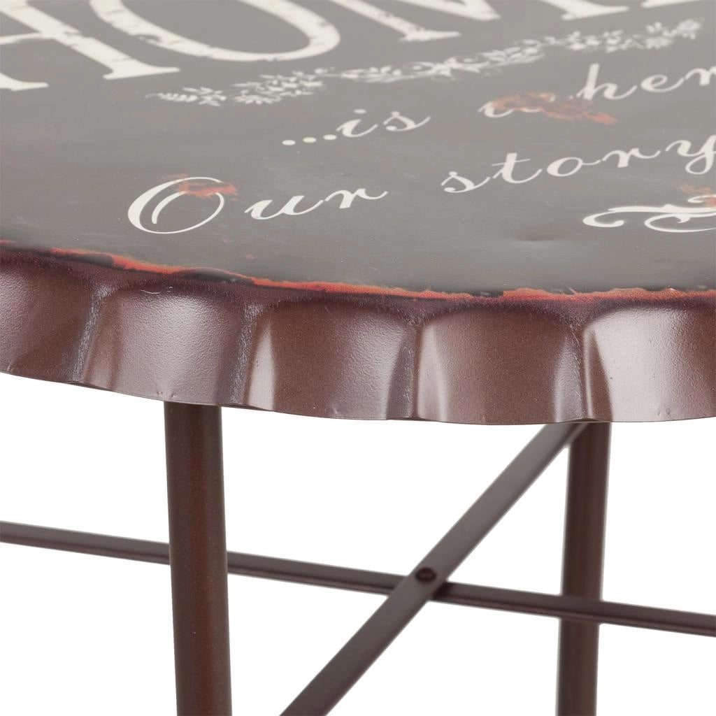 Tavolo rotondo in metallo nero d60x71h cm