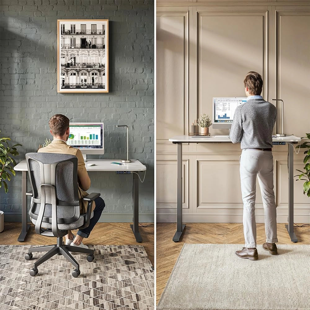 Scrivania Elevate, Nero/bianco, 120 x 70 cm 2 motori, adatto all'uso come postazione di lavoro o scrivania per computer