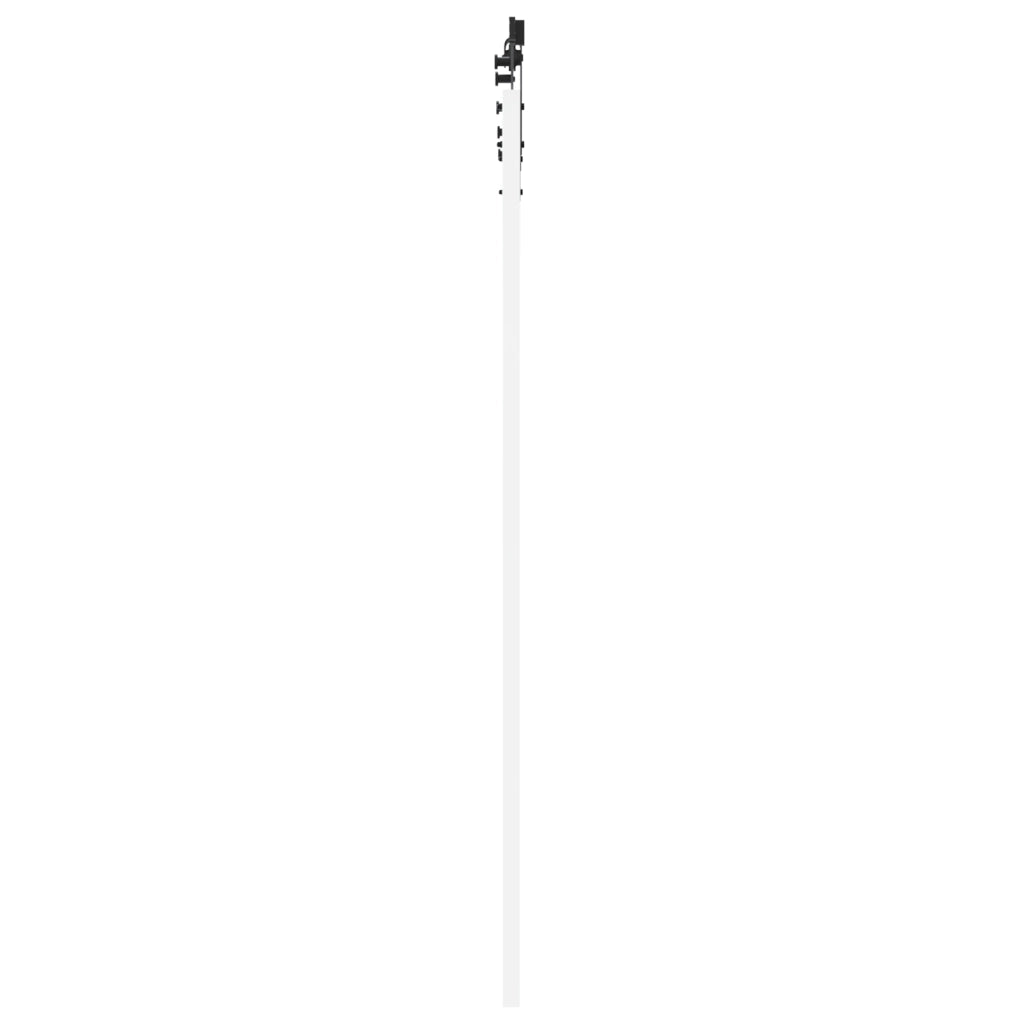 Porta Scorrevole con Set di Ferramenta Bianca 93x202 cm Legno Massiccio Pino