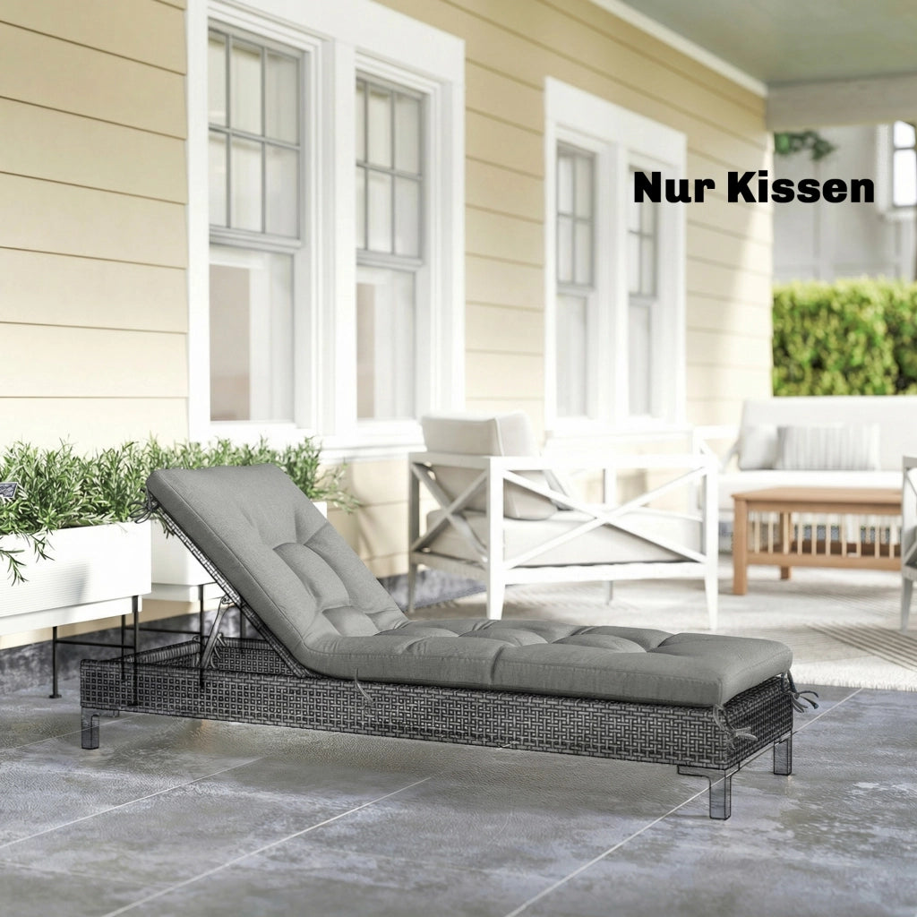 Cuscino per Pallet ¨C Zephmum ¨C Grigio Chiaro 198x65x13 cm