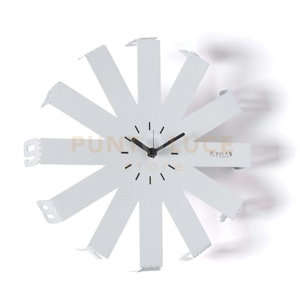Orologio da parete di design Lumor Bianco marmo,nero