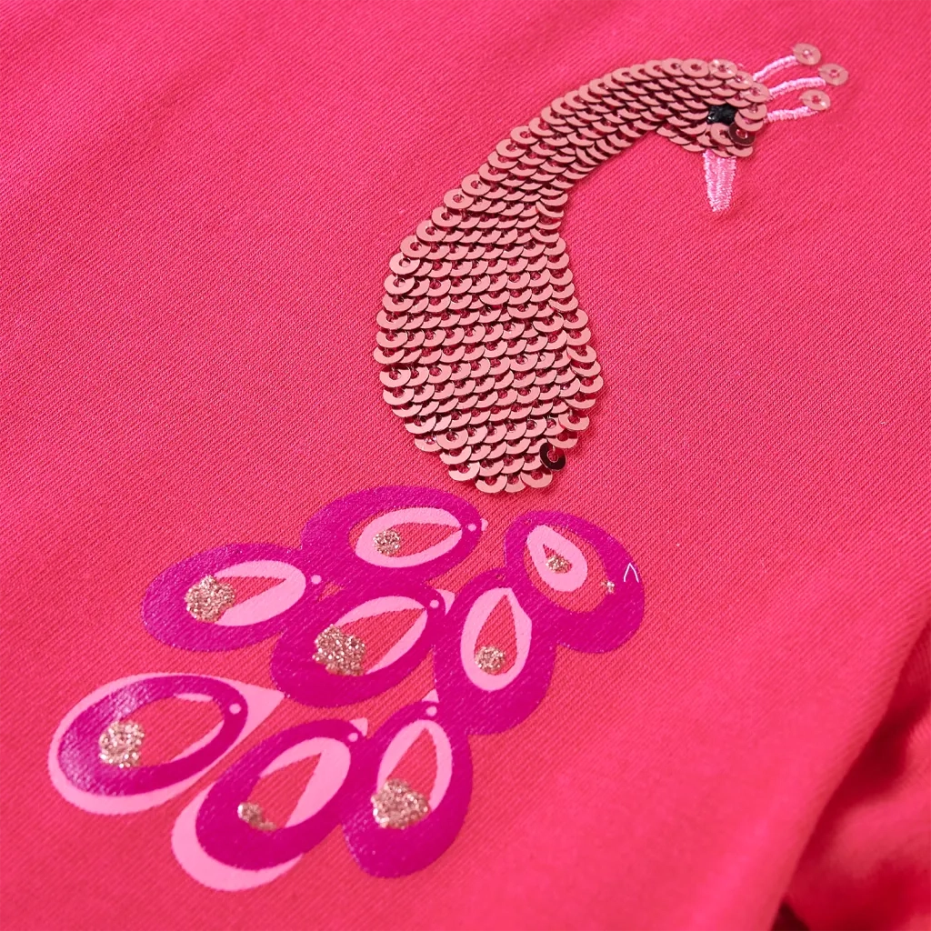 Maglietta da Bambina a Maniche Lunghe Fucsia 128 13592