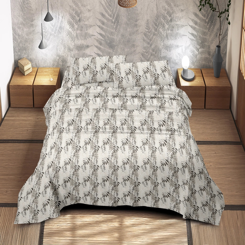 Completo Letto Matrimoniale No Stiro Set Lenzuola In Morbida Microfibra Anallergica Lenzuolo Sotto Con Angoli Elastici Fino 30 Cm, Lenzuolo Teso Sopra 2 Federe Prodotto Italiano  Palma