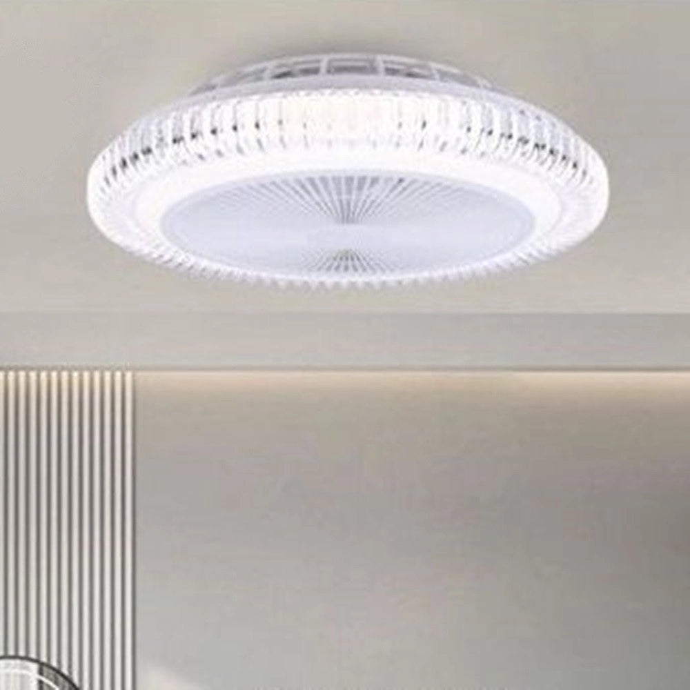 Trade Shop - Lampadario Con Ventilatore Da Soffitto Plafoniera Led Telecomando Luce 3000-6500k 42217 -