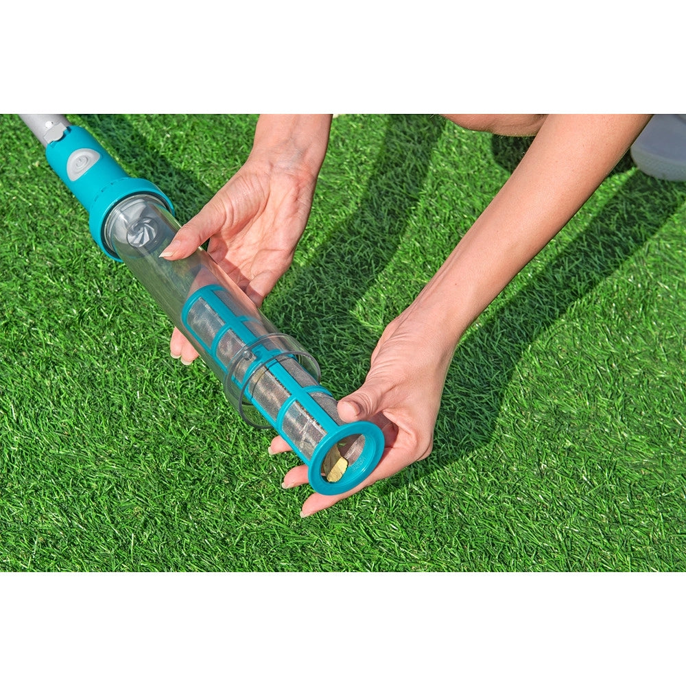 Trade Shop - Kit Cura Piscina Fino A 610cm Con Aspiratore A Batteria Retino Per Skimmer Spazzola 58831 -