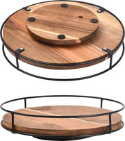 Specchio rotante per erbe 25 cm – Tappeto antiscivolo 360° rotante per conservare spezie in cucina e bagno